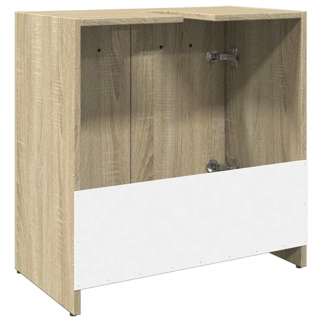 Waschbeckenunterschrank Sonoma-Eiche 60x33x60 cm Holzwerkstoff