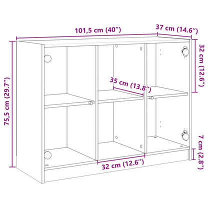 Sideboard Weiß 102x37x75,5 cm Holzwerkstoff