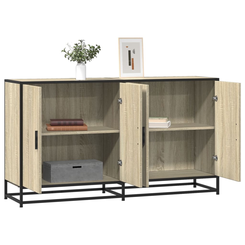 Sideboard Sonoma-Eiche 134x35x76 cm Holzwerkstoff