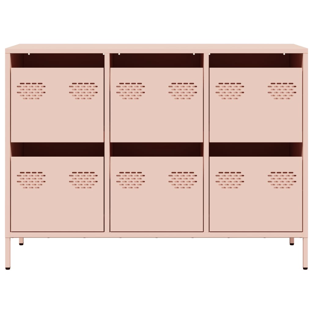 Sideboard Rosa 101,5x39x73,5 cm Kaltgewalzter Stahl