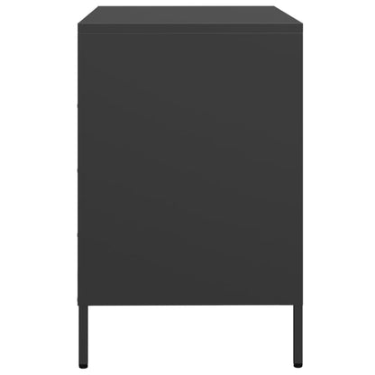 Sideboard Schwarz 68x39x58,5 cm Kaltgewalzter Stahl