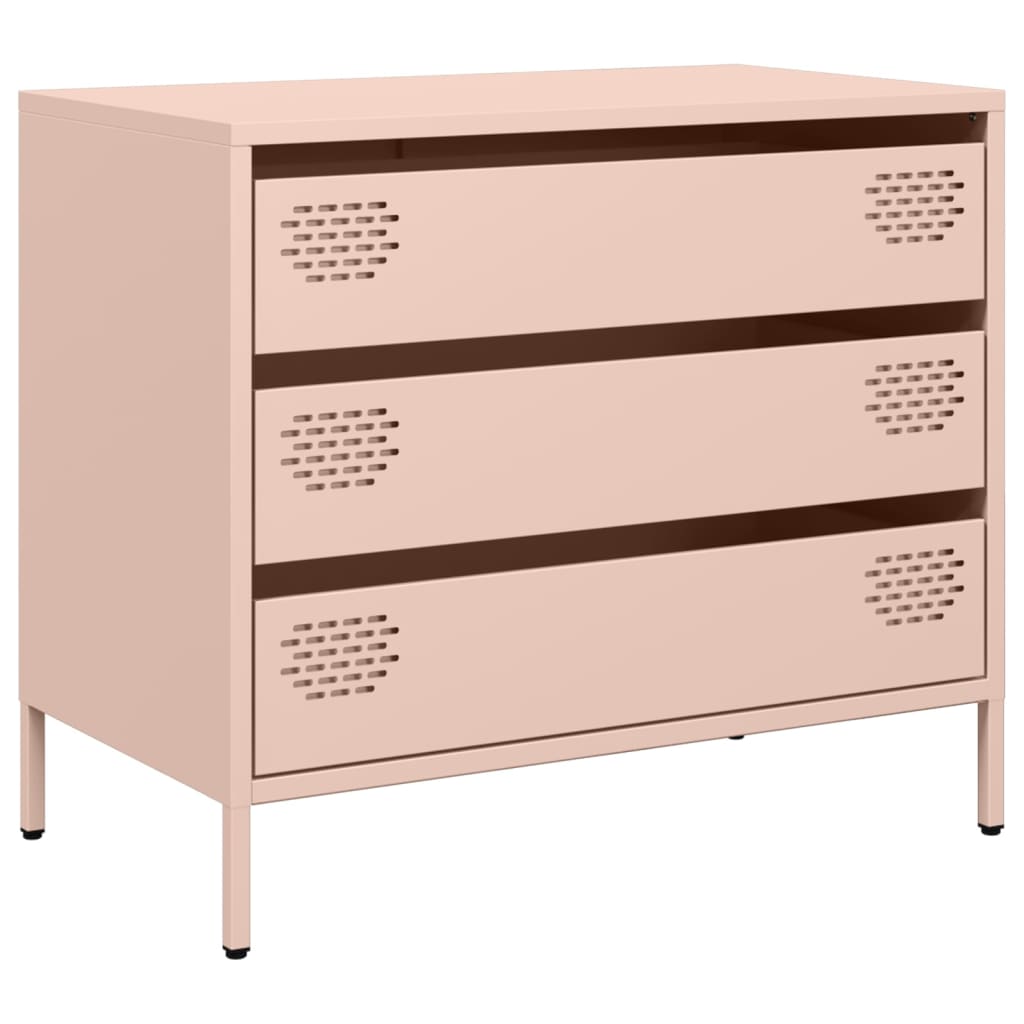 Sideboard Rosa 68x39x58,5 cm Kaltgewalzter Stahl