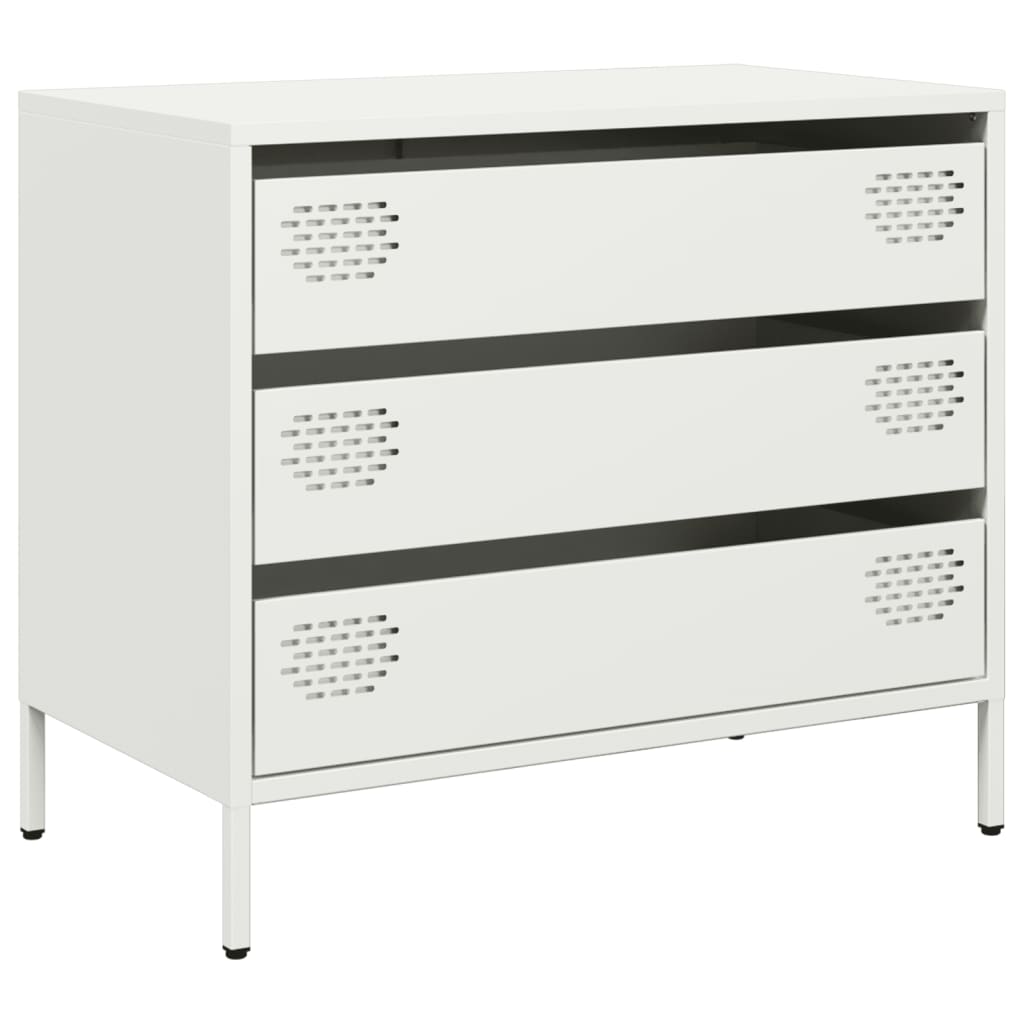 Sideboard Weiß 68x39x58,5 cm Kaltgewalzter Stahl