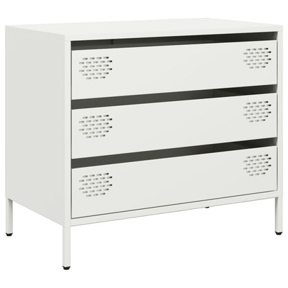 Sideboard Weiß 68x39x58,5 cm Kaltgewalzter Stahl