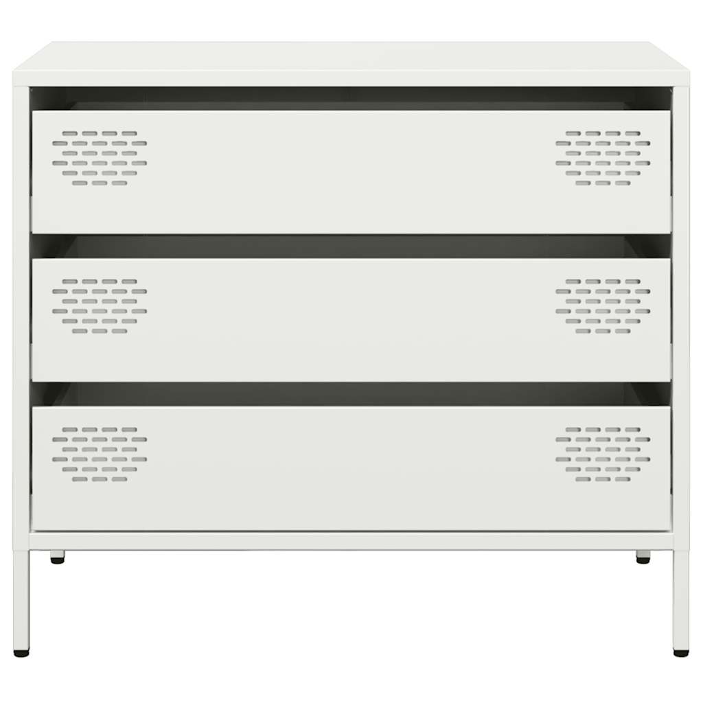 Sideboard Weiß 68x39x58,5 cm Kaltgewalzter Stahl