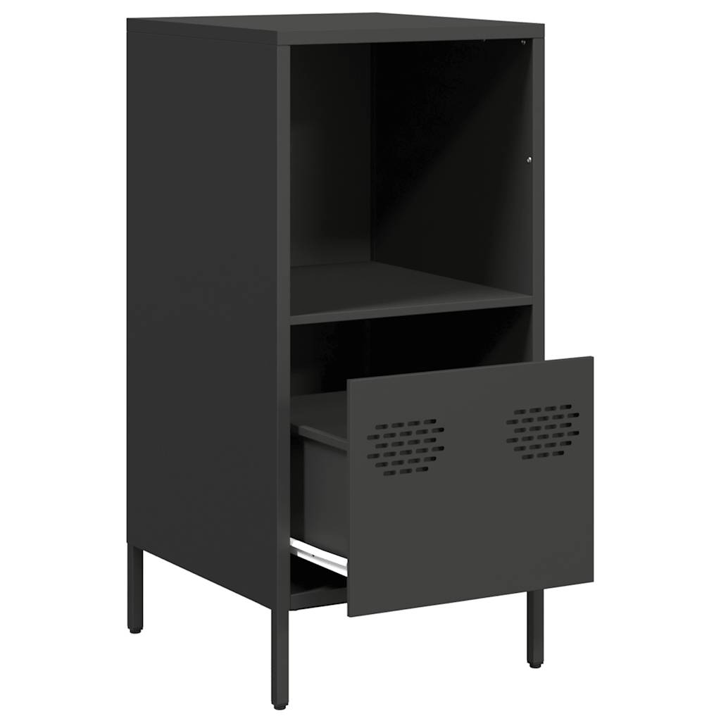 Sideboard Schwarz 35x39x73,5 cm Kaltgewalzter Stahl