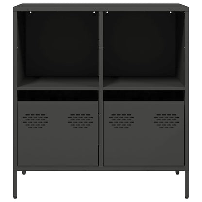 Sideboard Schwarz 68x39x73,5 cm Kaltgewalzter Stahl