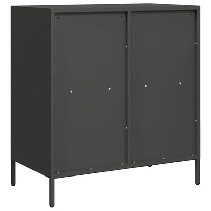 Sideboard Schwarz 68x39x73,5 cm Kaltgewalzter Stahl