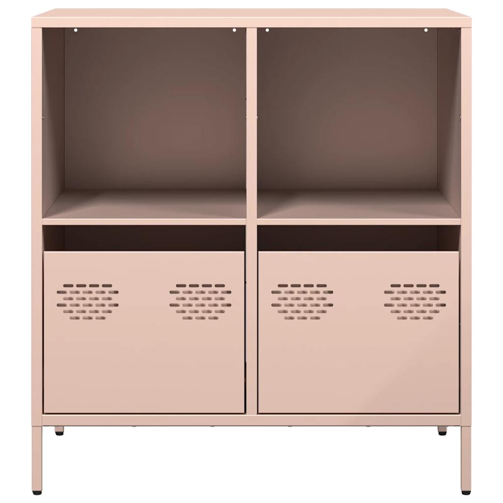 Sideboard Rosa 68x39x73,5 cm Kaltgewalzter Stahl