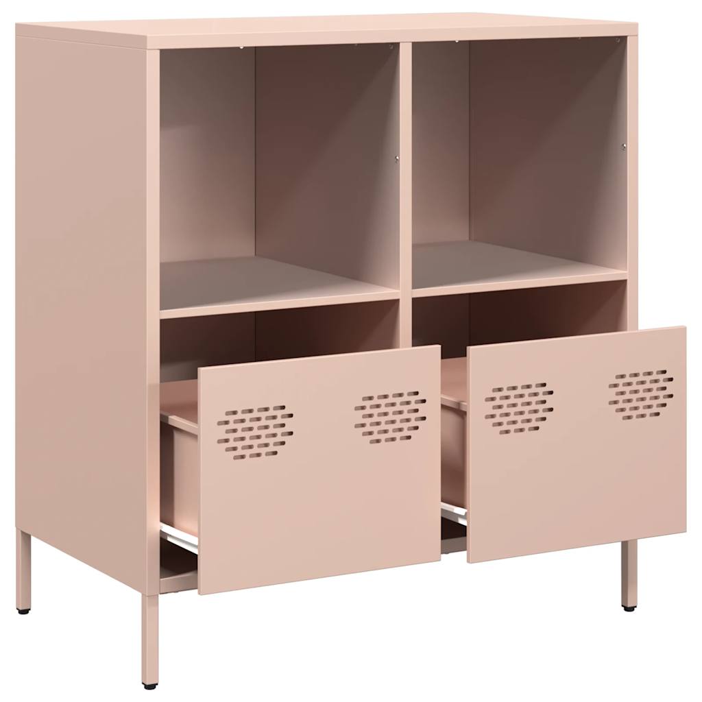 Sideboard Rosa 68x39x73,5 cm Kaltgewalzter Stahl