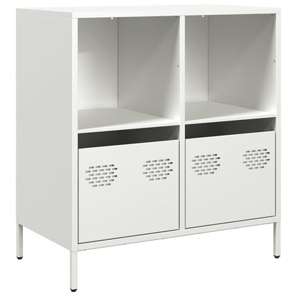 Sideboard Weiß 68x39x73,5 cm Kaltgewalzter Stahl