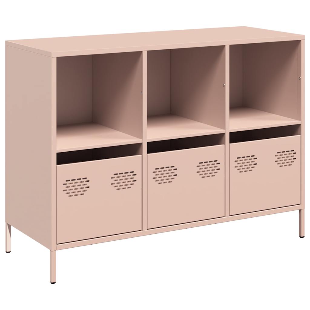 Sideboard Rosa 101,5x39x73,5 cm Kaltgewalzter Stahl