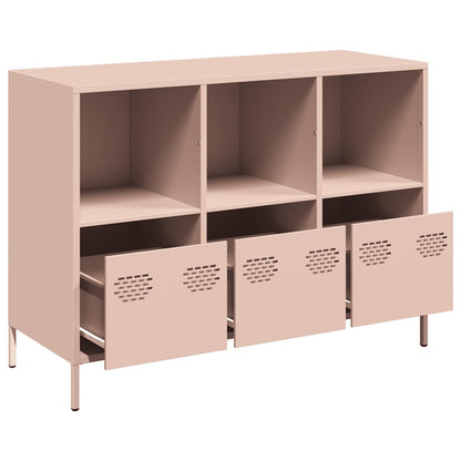 Sideboard Rosa 101,5x39x73,5 cm Kaltgewalzter Stahl