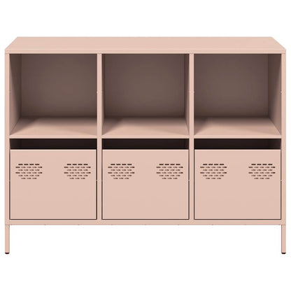 Sideboard Rosa 101,5x39x73,5 cm Kaltgewalzter Stahl