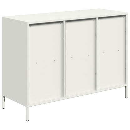 Sideboard Weiß 101,5x39x73,5 cm Kaltgewalzter Stahl