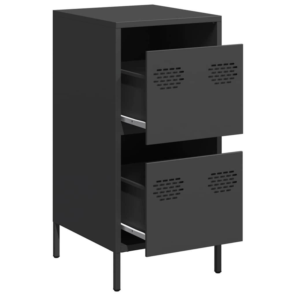 Sideboard Schwarz 35x39x73,5 cm Kaltgewalzter Stahl