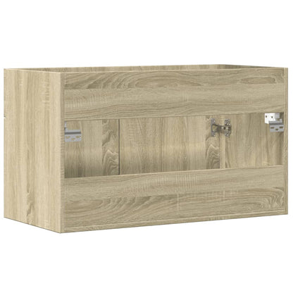 Waschbeckenunterschrank Sonoma-Eiche 90x38,5x46 Holzwerkstoff