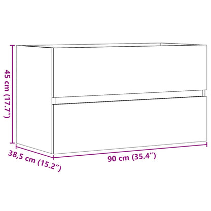 Waschbeckenunterschrank Artisan-Eiche 90x38,5x45 Holzwerkstoff