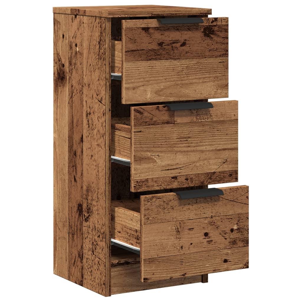 Sideboards 2 Stk. Altholz-Optik 30x30x70 cm Holzwerkstoff