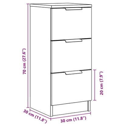 Sideboards 2 Stk. Artisan-Eiche 30x30x70 cm Holzwerkstoff