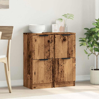 Sideboards 2 Stk. Altholz-Optik 30x30x70 cm Holzwerkstoff