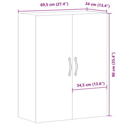 Wandschrank Artisan-Eiche 69,5x34x90 cm Holzwerkstoff