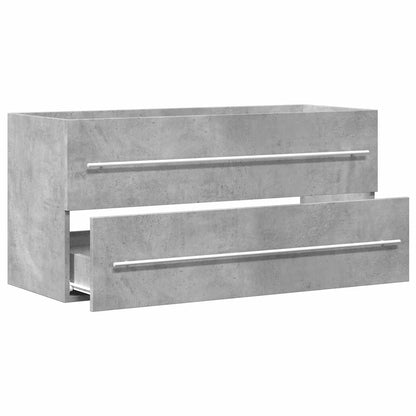 Waschbeckenunterschrank Betongrau 100x38,5x48 cm Holzwerkstoff