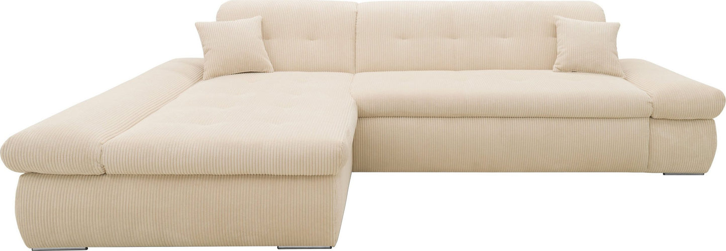 ECKSOFA "MORIC" VON DOMO COLLECTION mit BETTFUNKTION